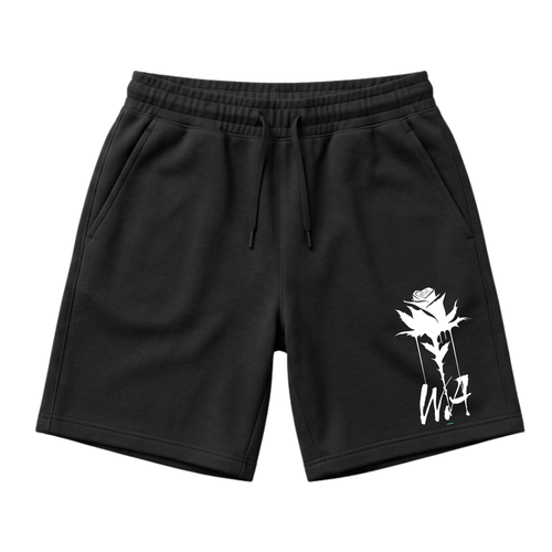 Men's Cotton Sweat Shorts Classic Thorned Rose Logo