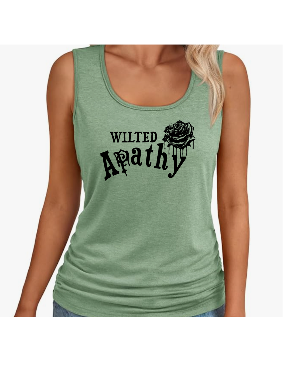 Women's Tank Top Classic Wilted Apathy Drip Rose Logo