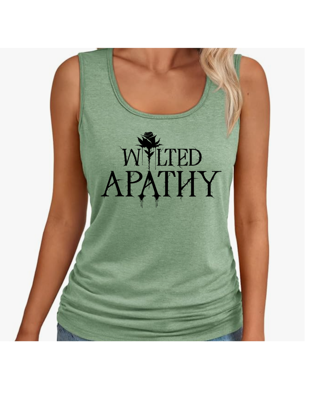 Women's Tank Top Classic Wilted Apathy Thorn Rose Logo