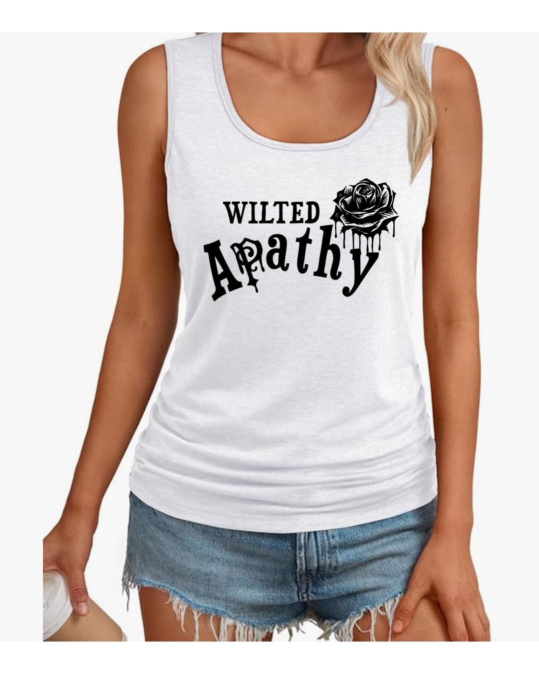 Women's Tank Top Classic Wilted Apathy Drip Rose Logo