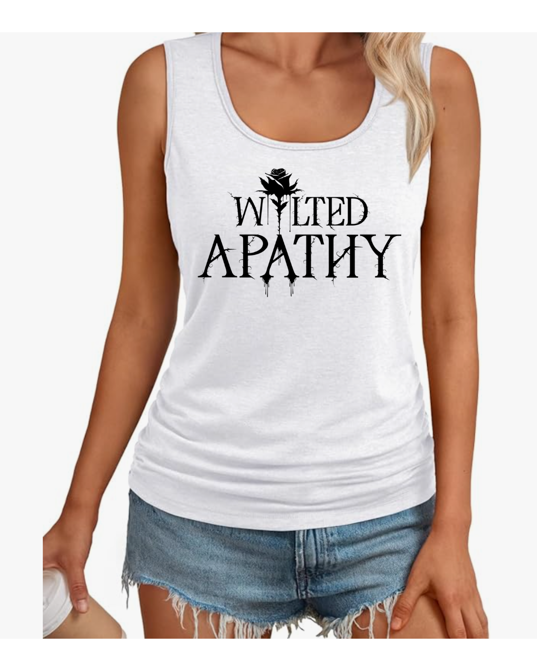 Women's Tank Top Classic Wilted Apathy Thorn Rose Logo