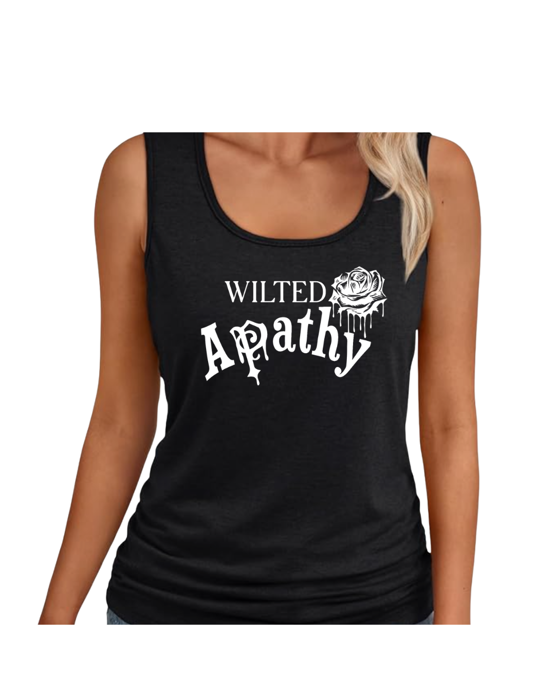 Women's Tank Top Classic Wilted Apathy Drip Rose Logo