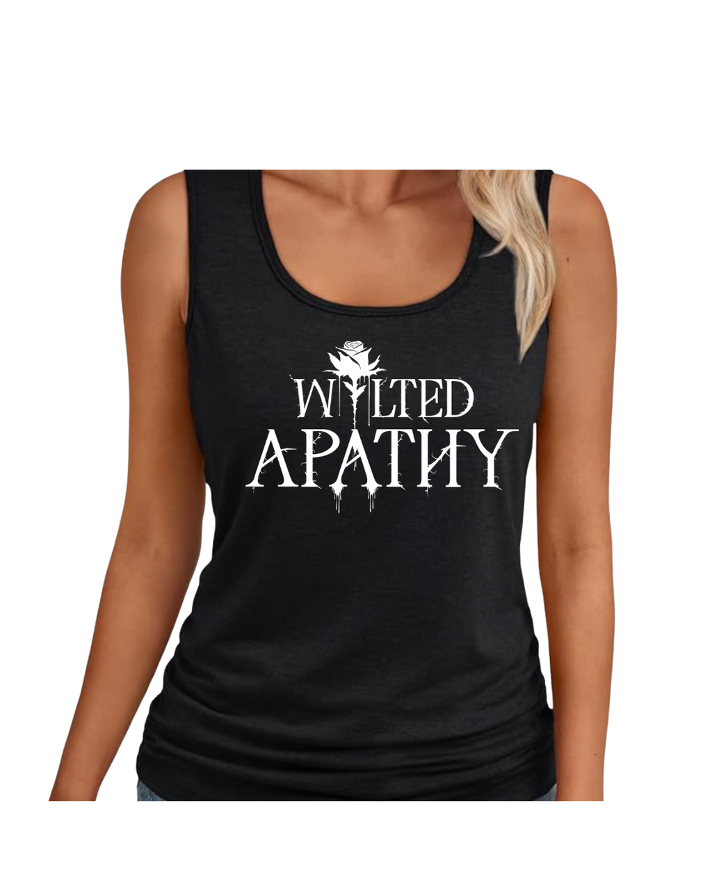 Women's Tank Top Classic Wilted Apathy Thorn Rose Logo