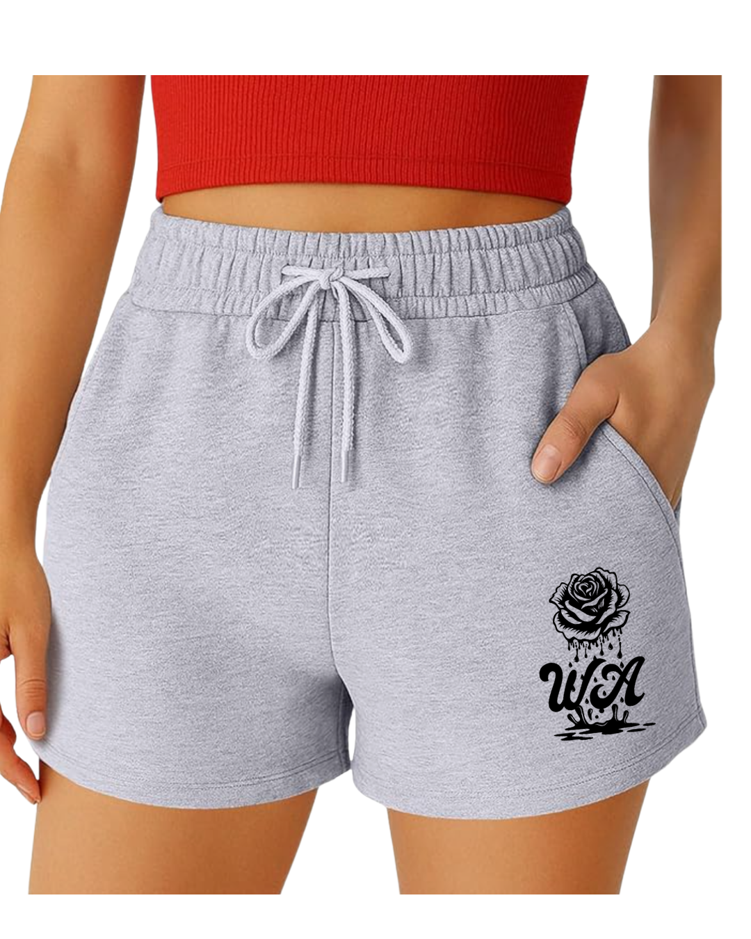 Women's Cotton Sweat Shorts Drippy WA Logo