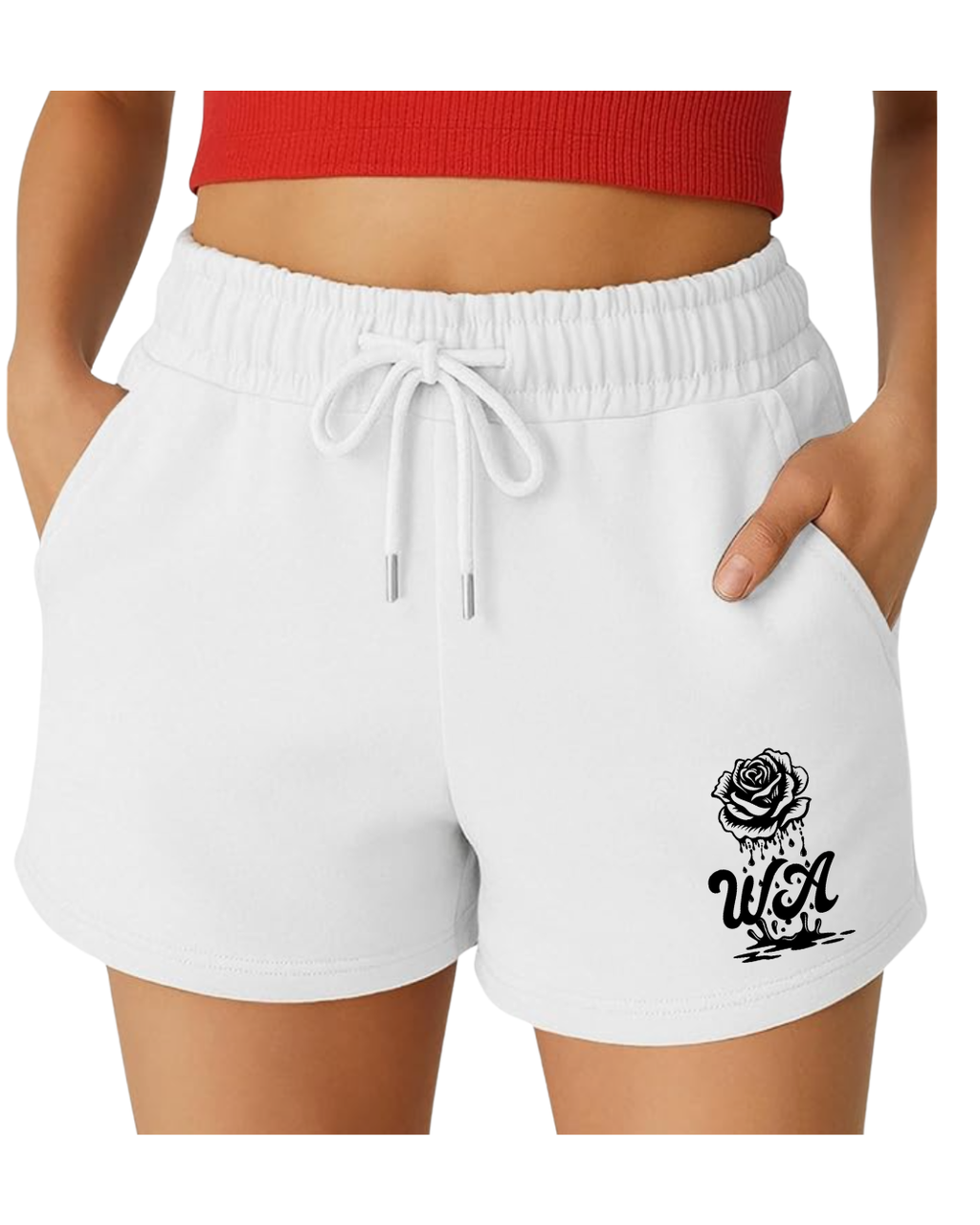 Women's Cotton Sweat Shorts Drippy WA Logo