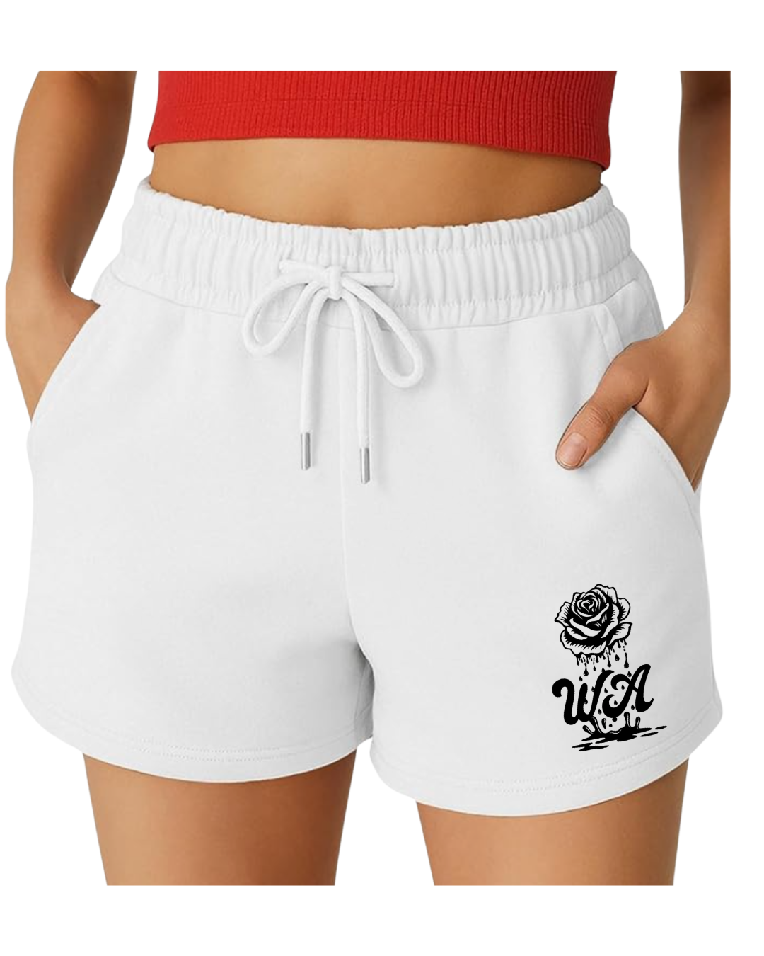 Women's Cotton Sweat Shorts Drippy WA Logo