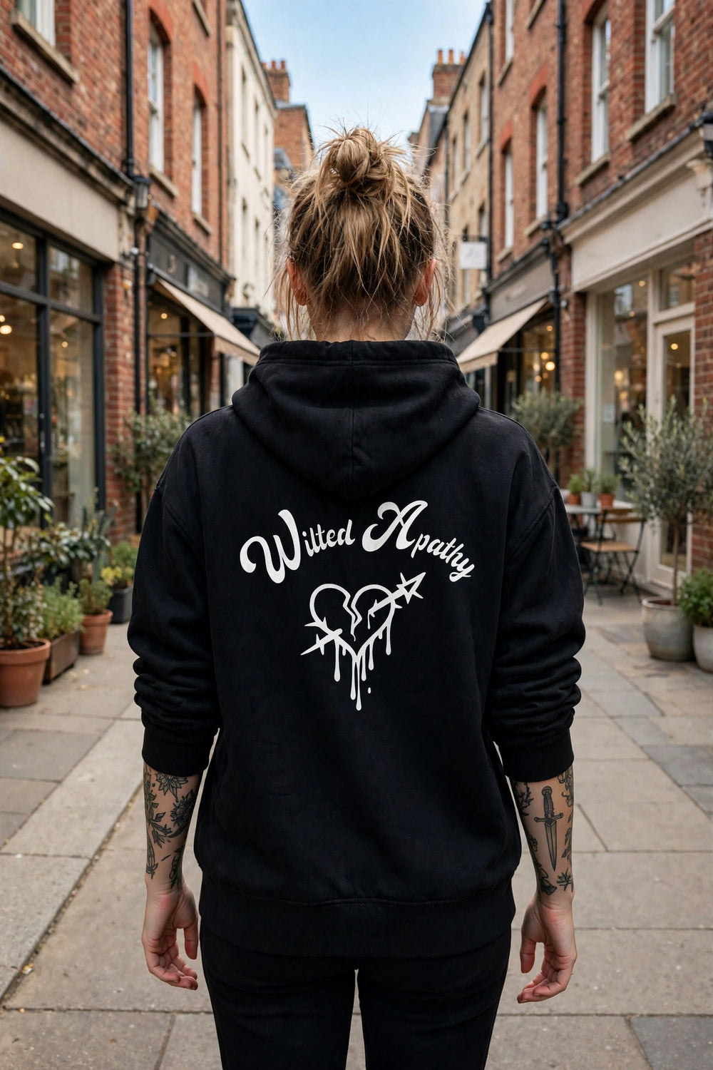 Bleeding Heart Hoodie back view