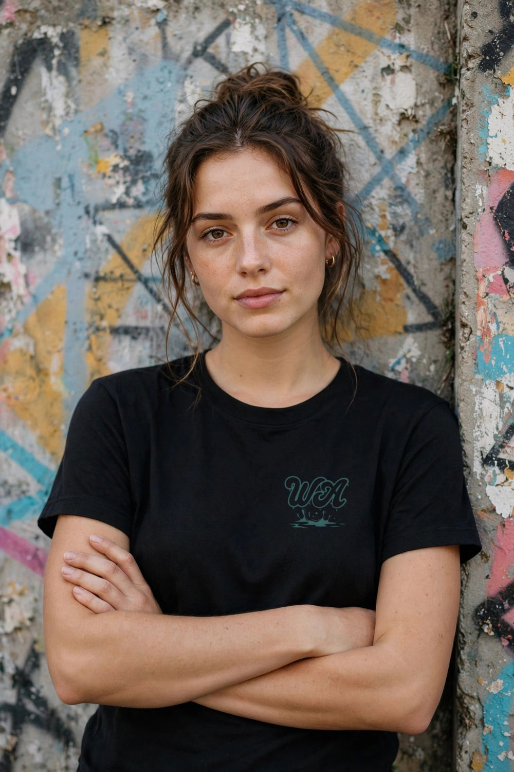 Teal Graffiti Tee