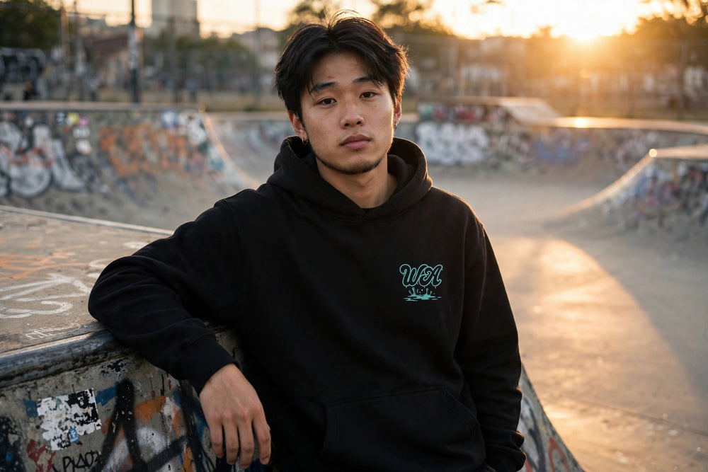 Teal Graffiti Hoodie