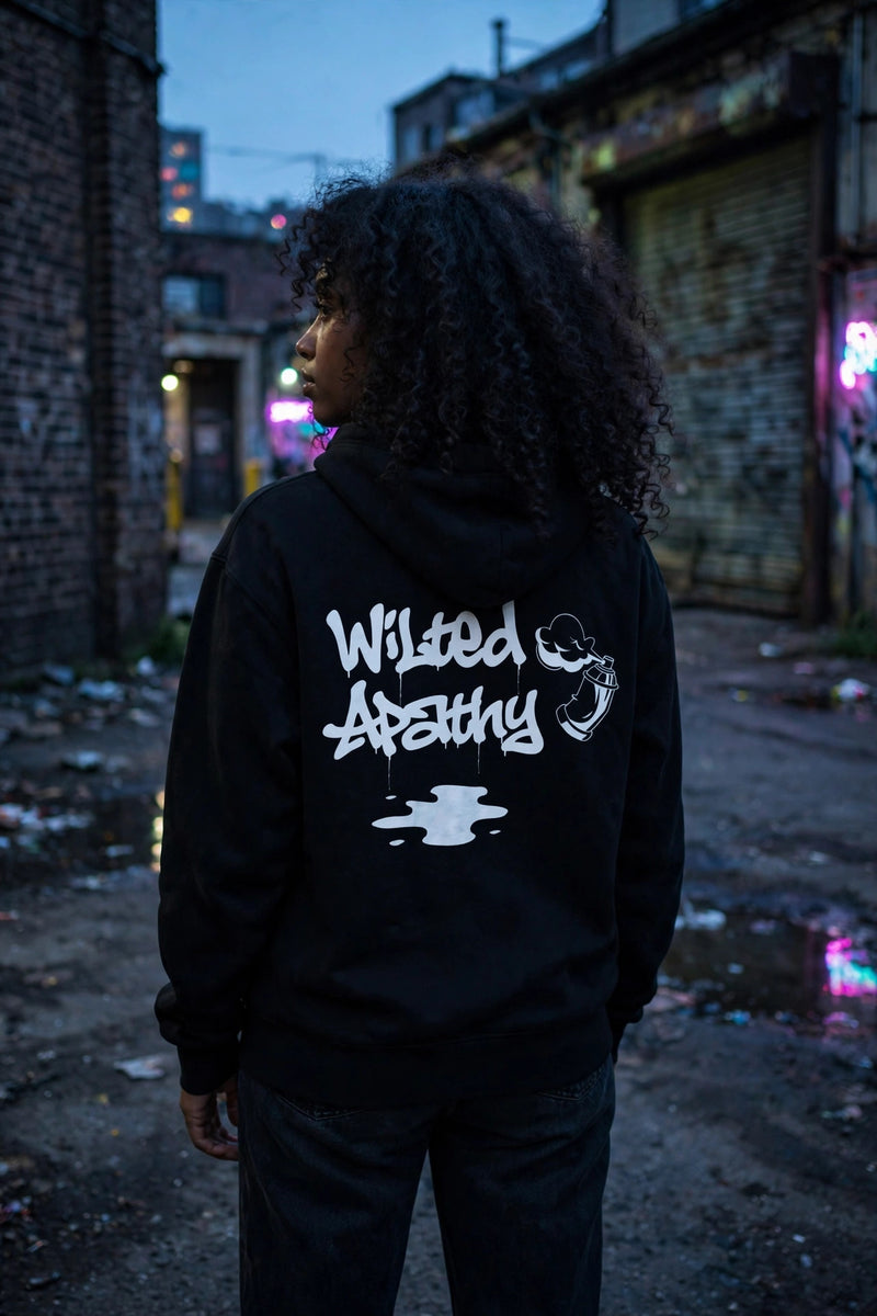 White Graffiti Hoodie