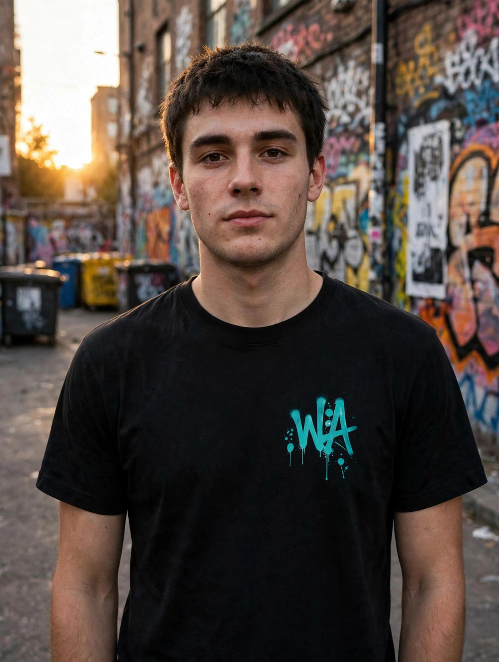 Teal Graffiti Tee